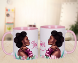 Personalised Black Woman Mug