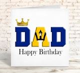 Barbados Flag Birthday Card