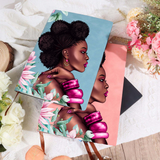 Black Woman Vegan Leather Notebook