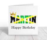 Jamaican Flag Birthday Card