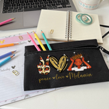 Peace Love Melanin Pencil Case