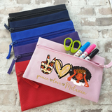 Peace Love Melanin Pencil Case