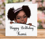 Girl Peek A Boo Birthday Card