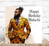 Suited African Man Birthday Day Card