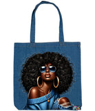 Afro Diva - Blue Tote Bag