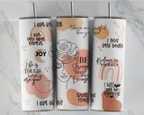 Stronger Than Your Excuses Affirmation 20oz Skinny Tumbler