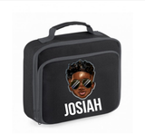 Black Boy Lunch Bag and Water Bottle Set