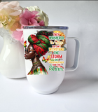 I am The Storm Black Woman Insulated Mug