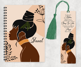 Personalised Black Woman Notebook