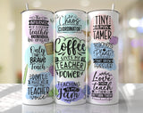 Teacher Superpower Fuel Affirmation 20oz Skinny Tumbler