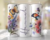 Personalised Butterfly 20oz Skinny Tumbler