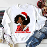 Christmas Afro Woman Jumper
