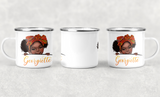 Kente Girl Enamel Mug