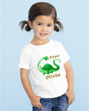 Children's Glitter Dinosaur Birthday T-Shirt