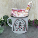 Zebra Heart Rainbow Enamel Mug