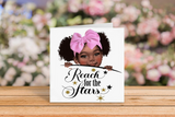 Pink Bow Black Peekaboo Girl Mug
