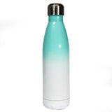 Black Initial Printed Bottle Flask