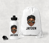 Black Boy P.E Bag And Water Bottle Set