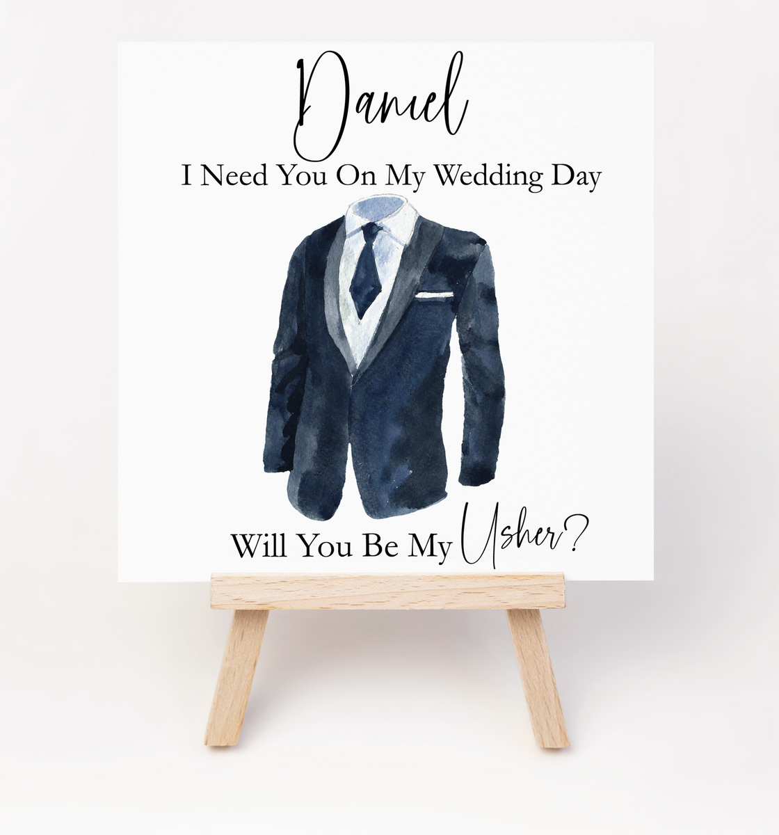 Groomsmen Proposal Card Elegant Treats