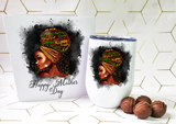 Black Phenomenal Woman Affirmation Wine Tumbler Gift Box
