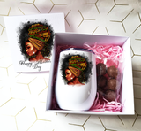 Black Phenomenal Woman Affirmation Wine Tumbler Gift Box