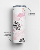 Personalised Flamingo Skinny Tumbler