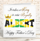 Jamaican Flag Raising Royalty Father's Day Card
