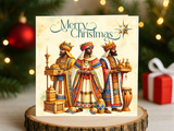 Black Wise Men Christmas Card