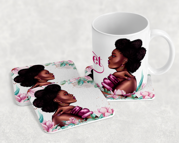 Personalised Black Woman Mug