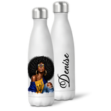 Curls and Culture Black Woman Personalised Bottle