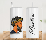 Personalised Black Man Affirmation Tumbler