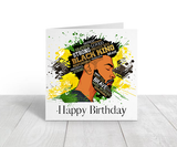Jamaica Flag Man Affirmation Birthday Card