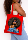Afro Diva - Blue Tote Bag