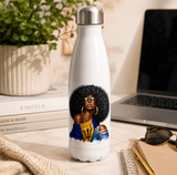Curls and Culture Black Woman Personalised Bottle