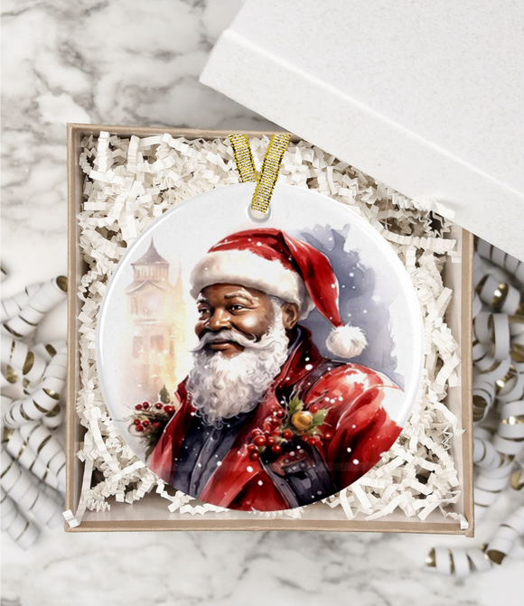 Black Santa Christmas Decoration