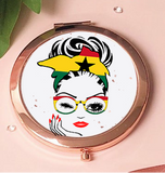 Country Flag Woman Compact Mirror