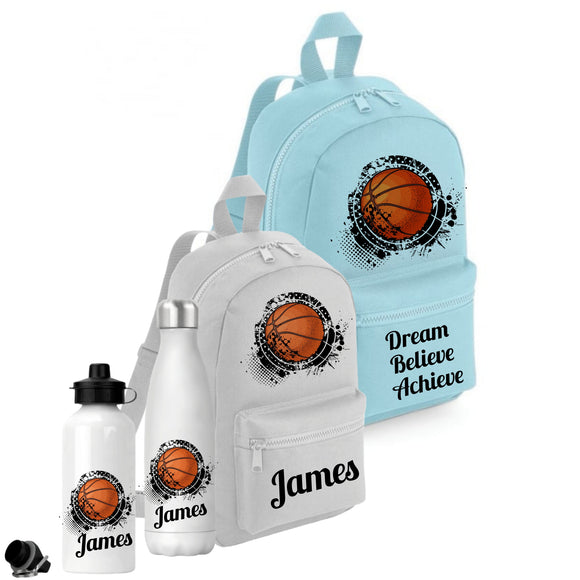 Basketball Backpack and Water Bottle Set