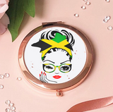 Country Flag Woman Compact Mirror