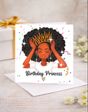 Melanin Princess Birthday Card