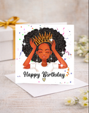 Melanin Princess Birthday Card