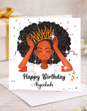 Melanin Princess Birthday Card