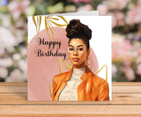 Elegant Black Woman Birthday Card