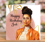 Elegant Black Woman Birthday Card