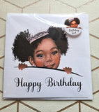 Girl Peek A Boo Birthday Card