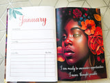 A5 2025 Hardcover Diary - Strong Woman Bloom