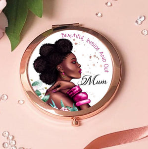 Black Woman Compact Mirror