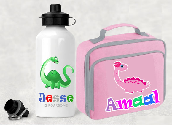 Dinosaur Lunch Bag and Water Bottle Set