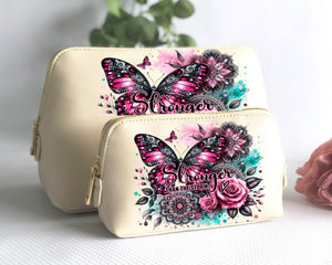 Stronger Than The Storm Butterfly Vegan Leather Accessory Bag