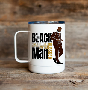 Black Man Insulated Travel Mug
