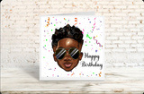 Black Boy Birthday Card